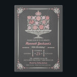 Lacy Blume Geburtstagskateboard Einladung<br><div class="desc">Sehr hübscher Geburtstagskuchen mit Spitzen wie Blume in Rosa. Dekorativer Rahmen in Kreide weiß und rosa auf einem Kreideboden. Präfekt für jedes Alter Mädchen Geburtstagsfeier feiern. Andere Farben sind verfügbar. Bitte Karo meinen Laden für mehr wie dieses. Originalbild von pj_design. Sie mögen diese etwas dunklere Chalkboard-Version,  die 12x18 ist:</div>