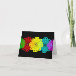 Lacy Blumen mit den grüßenden Perlen und Karte