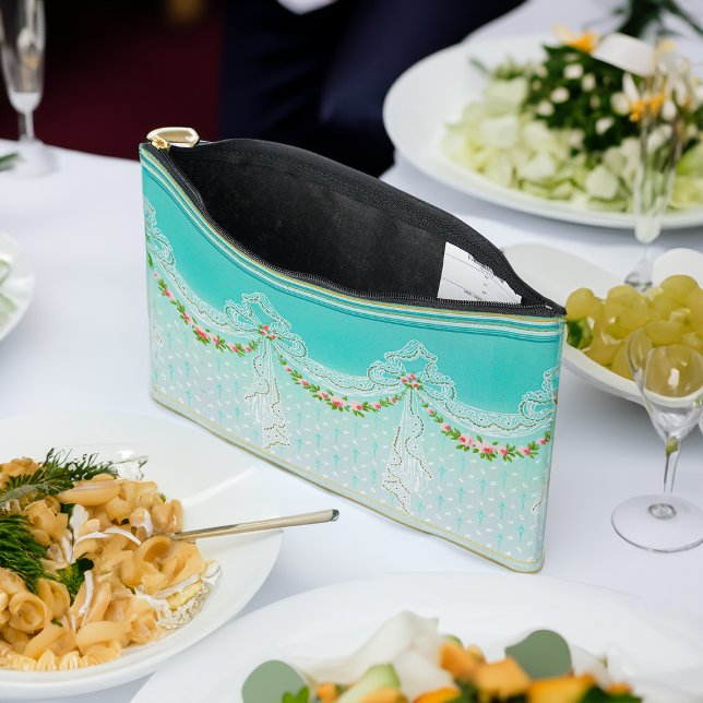 Lacy Bowknots Pendents Rose Wedding Bridemaid Zubehörtasche (Lacy Bowknots Pendents Roses Wedding Bridemaids Accessory Pouch Wedding Banquet)