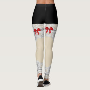 Lacy Bräute rotes Buggartenmuster Leggings