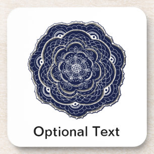 Lacy Crochet Look Doily Hand Drage Blume Doodle Untersetzer
