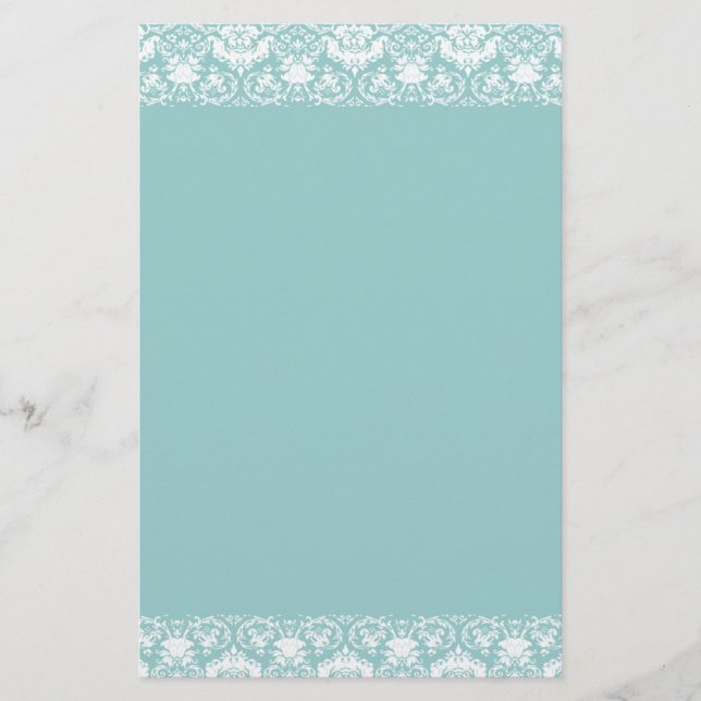 Lacy Damask Border Briefpapier (Vorderseite)