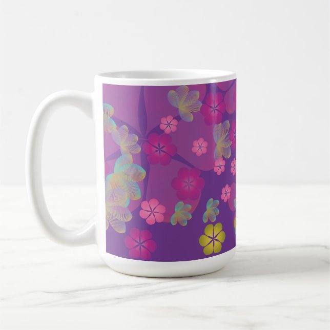 Lacy Lotus Lila Kaffeetasse (Links)
