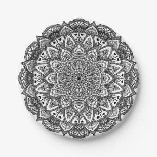 Lacy Mandala-Papier-Teller Pappteller