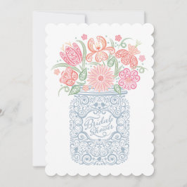 Lacy Mason Jar Bridal Dusche Einladung