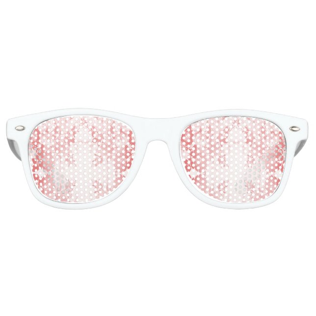 Lacy rosa Blume Partybrille (Vorderseite)
