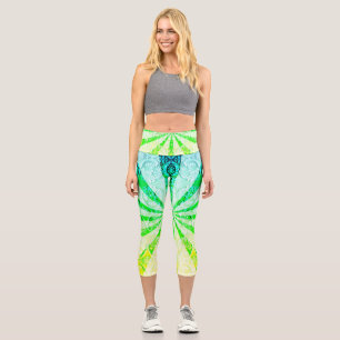 Lacy Sun Burst Capri Leggings