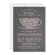 Lacy Teacup Brautparty Tee Party Einladung I