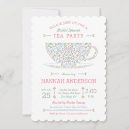 Lacy Teacup Brautparty Tee Party Einladung II