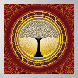 Lacy Tree of Life Poster