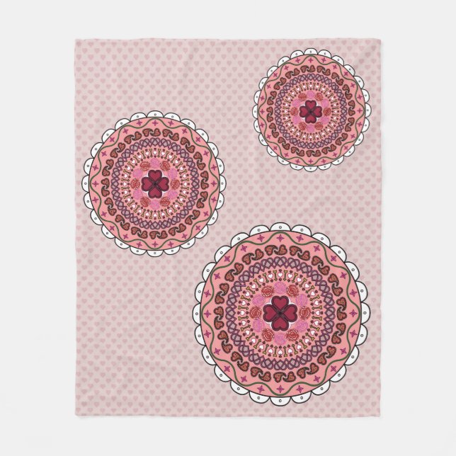 Lacy Valentine's Day Fleece Blanket (Vorderseite)
