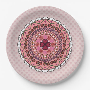 Lacy Valentine's Day Paper Plate Pappteller