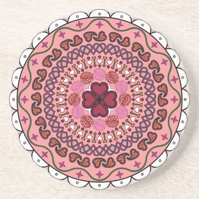 Lacy Valentine's Day Untersetzer (Vorne)