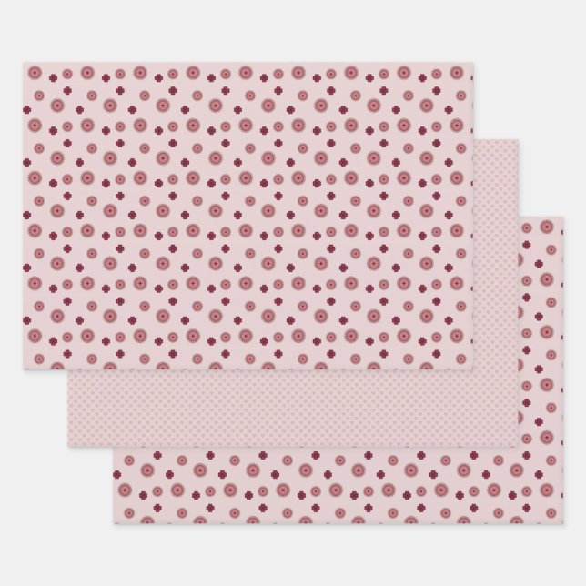 Lacy Valentine's Day Wrapping Paper Set Geschenkpapier Set (Set)