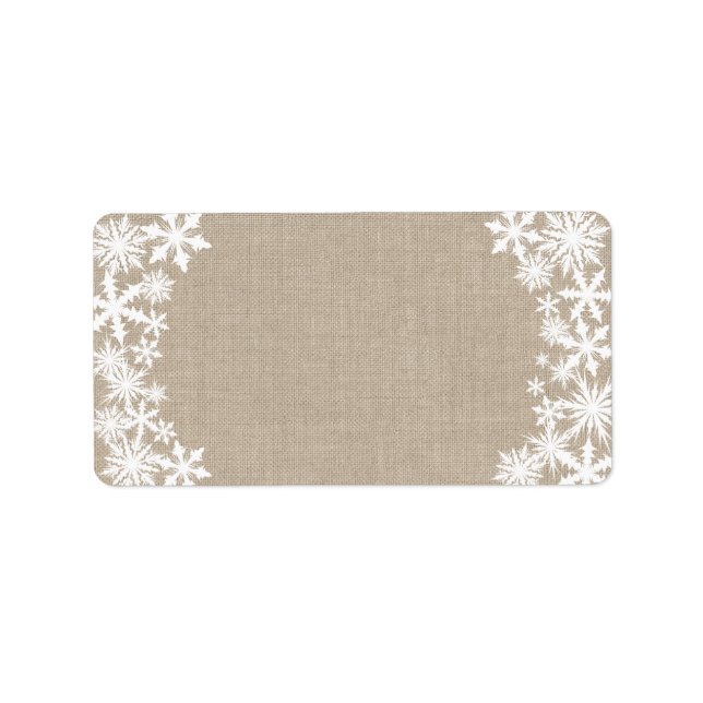 Lacy Winter Holiday Address Label Adressaufkleber (Vorne)