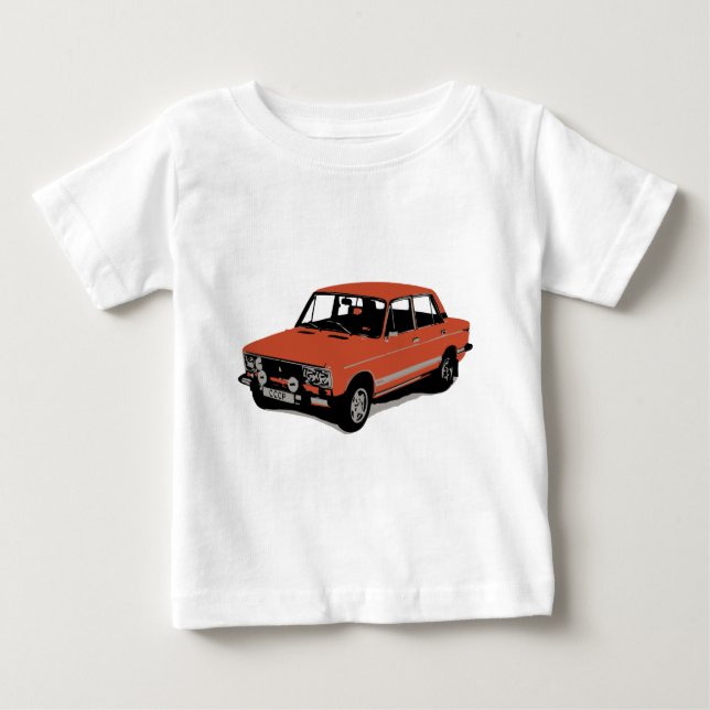Lada - das sowjetische russische Auto Baby T-shirt (Vorderseite)