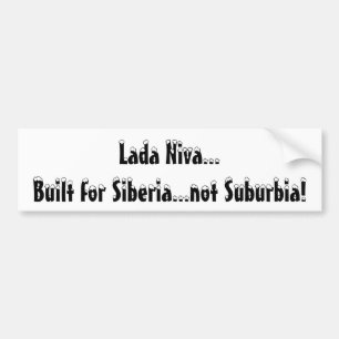 Lada Niva… errichtete für Sibirien… nicht Vor Autoaufkleber