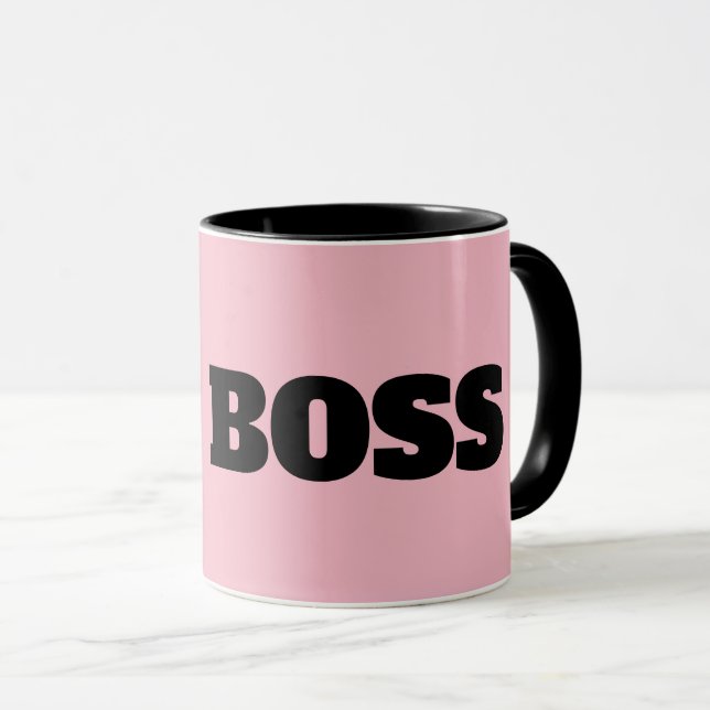 LADBOSS BOSS PINK COFFEE MUGS (Devant droit)