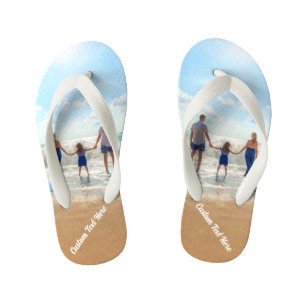 Lade Dein Foto hoch Kinder Flip Flops Text Namen h
