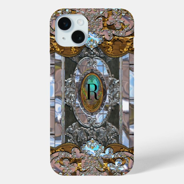 Ladeceure Hübsch Monogram Plus Case-Mate iPhone Hülle (Rückseite)