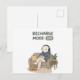Ladegerät-Modus Ein Lustiger Introvertierter-Meme Postkarte
