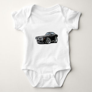 Ladegerät-schwarzes Auto 1973-74 Baby Strampler