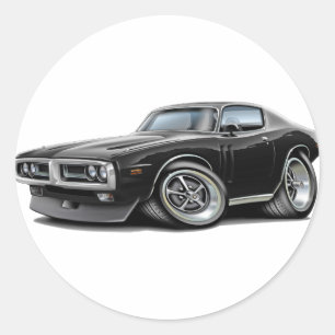 Ladegerät-schwarzes Chrom-Boxauto 1971-72 Runder Aufkleber