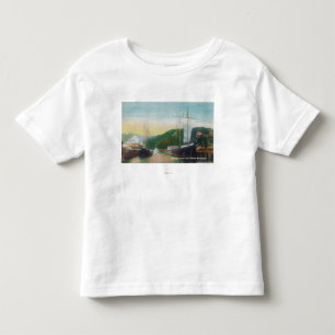 Laden-Bauholz auf Schooners-Szene Kleinkind T-shirt