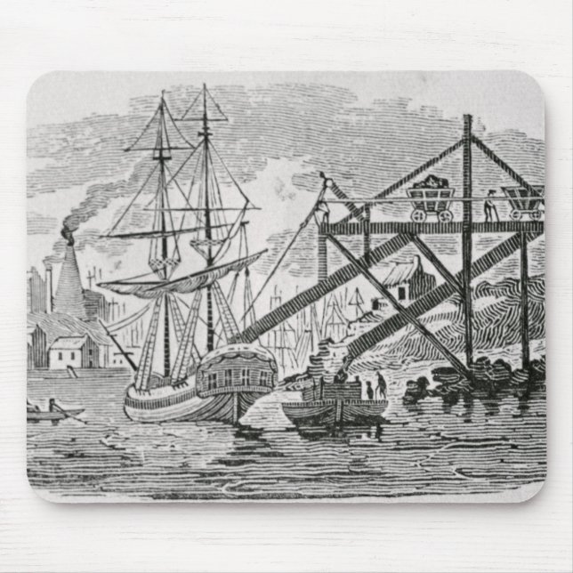 Laden-Kohle auf Frachtschiffen Mousepad (Vorne)