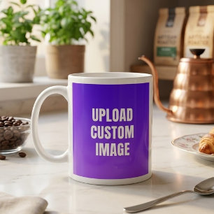 Laden Sie 2 benutzerdefinierte Bilder hoch - Fügen Kaffeetasse