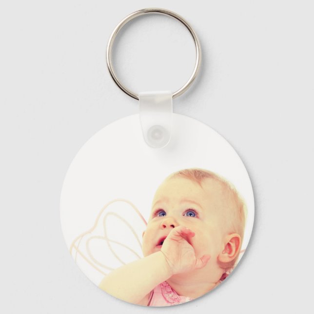 Laden Sie das Foto Ihres Babys hoch Schlüsselanhänger (Vorderseite)