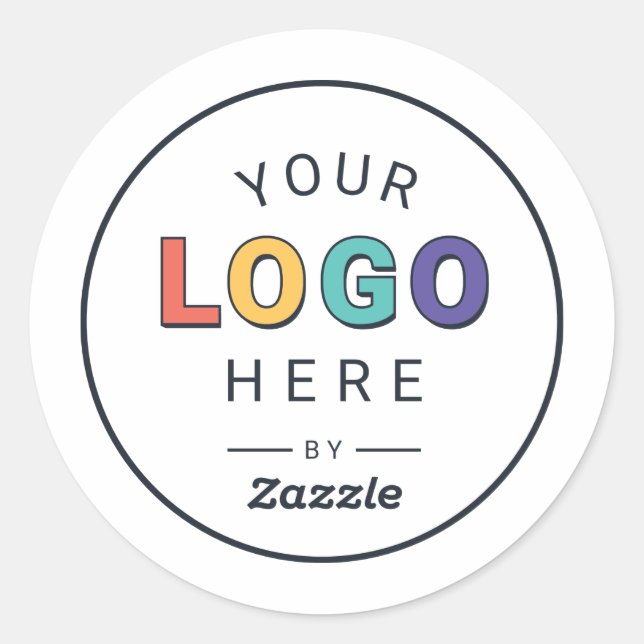 Laden Sie das Logo Ihres Unternehmens hoch Runder Aufkleber (Vorderseite)