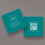 Laden Sie den QR-Code-Generator für Ihre Logos nac Quadratische Visitenkarte<br><div class="desc">Die QR Code Generator Custom Modern Square Business Card zum Hochladen Ihrer Logo-QR-Code-Generator, die mit einem eleganten und ruhigen aquamarinen Farbschema entworfen wurde, das perfekt für Anzug von Ästhetik und Boutique-Unternehmen geeignet ist. Ihr Logo steht im Mittelpunkt der Bühne und unterstreicht Ihre einzigartige Markenidentität. Der integrierte QR-Code vereinfacht den Zugriff...</div>