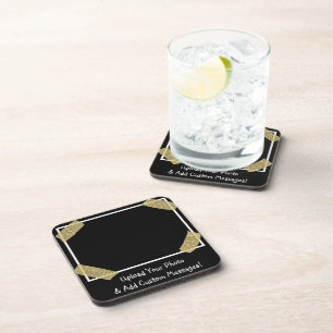 Laden Sie ein Foto hoch und fügen Sie eine benutze Getränkeuntersetzer