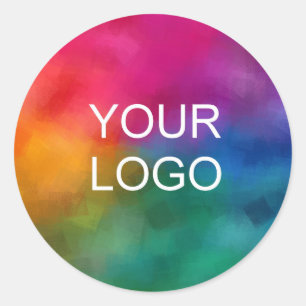 Laden Sie hier das Logo Ihres Unternehmens hoch. Runder Aufkleber