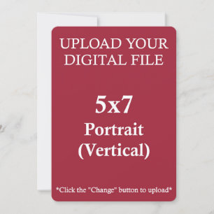 Laden Sie Ihr eigenes 5 x 7 Design mit abgerundete