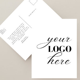 Laden Sie Ihr eigenes Design-Foto-Logo hoch Postkarte