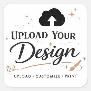 Laden Sie Ihr eigenes Design für individuelles Bra Quadratischer Aufkleber