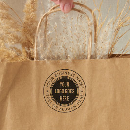 Laden Sie Ihr eigenes Logo runder Firmenname & Slo Gummistempel