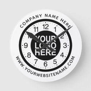 Laden Sie Ihr Firmenlogo hoch Runde Wanduhr