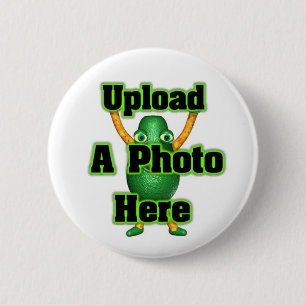 Laden Sie Ihr Foto zu den Schablonenprodukten Button