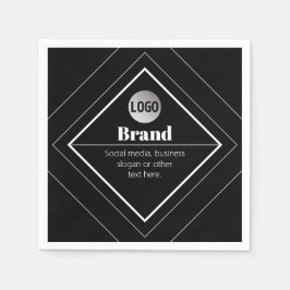 Laden Sie Ihr Logo & anpassbaren Textdesign hoch Serviette