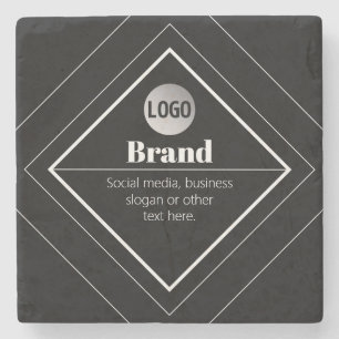 Laden Sie Ihr Logo & anpassbaren Textdesign hoch Steinuntersetzer