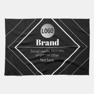 Laden Sie Ihr Logo & anpassbares Textdesign hoch Geschirrtuch
