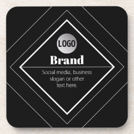 Laden Sie Ihr Logo & anpassbares Textdesign hoch Getränkeuntersetzer