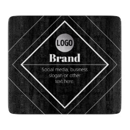 Laden Sie Ihr Logo & anpassbares Textdesign hoch Schneidebrett