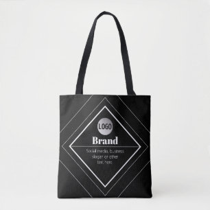 Laden Sie Ihr Logo & anpassbares Textdesign hoch Tasche
