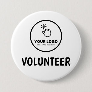 Laden Sie Ihr Logo einfach auf den Freiwilligendie Button