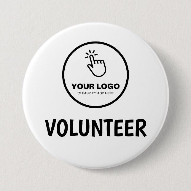 Laden Sie Ihr Logo einfach auf den Freiwilligendie Button (Vorderseite)