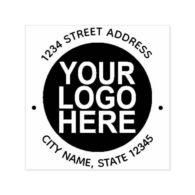 Laden Sie Ihr Logo und Ihre Adresse hoch Permastempel (Design)
